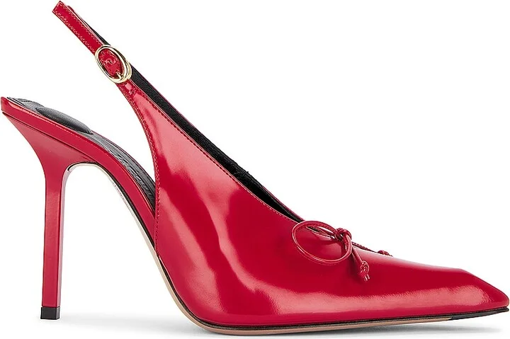 JACQUEMUS Les Slingbacks Cubisto H in Red
