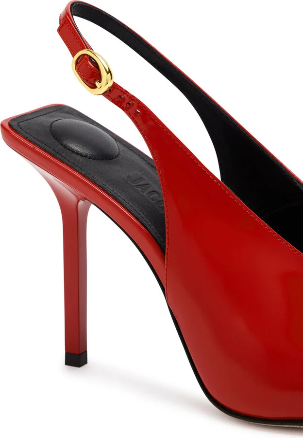 Jacquemus Les Slingbacks Cubisto Leather Slingback Pumps - Image 4