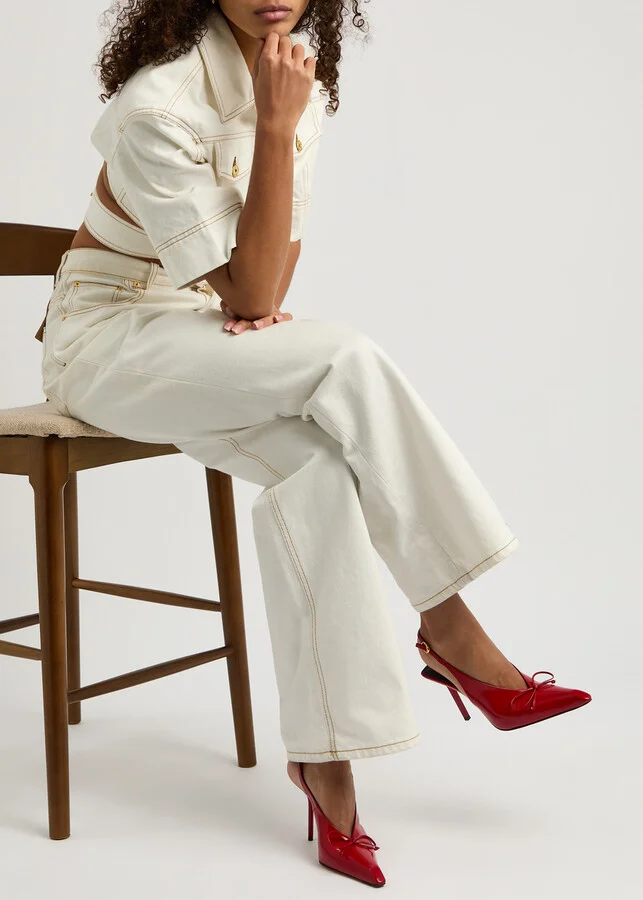 Jacquemus Les Slingbacks Cubisto Leather Slingback Pumps - Image 5