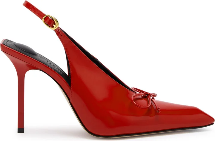 Jacquemus Les Slingbacks Cubisto Leather Slingback Pumps