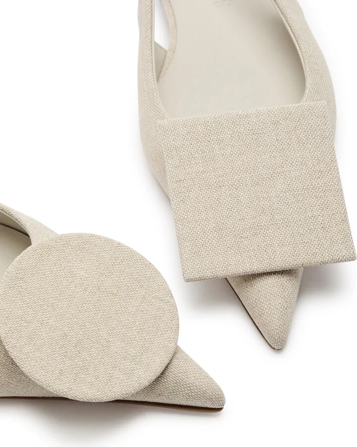 Jacquemus Les Slingbacks Duelo Canvas Slingback Flats - Image 3