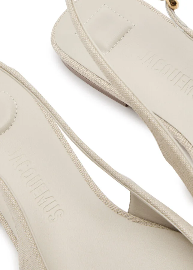 Jacquemus Les Slingbacks Duelo Canvas Slingback Flats - Image 4