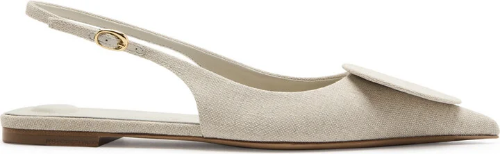 Jacquemus Les Slingbacks Duelo Canvas Slingback Flats