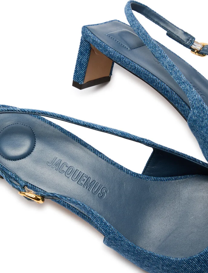 Jacquemus Les Slingbacks Duelo Denim Pumps - Image 4