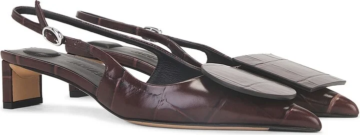 JACQUEMUS Les Slingbacks Duelo in Chocolate