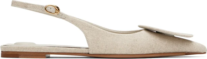 JACQUEMUS Off-White La Casa 'Les slingbacks Duelo plates' Ballerina Flats