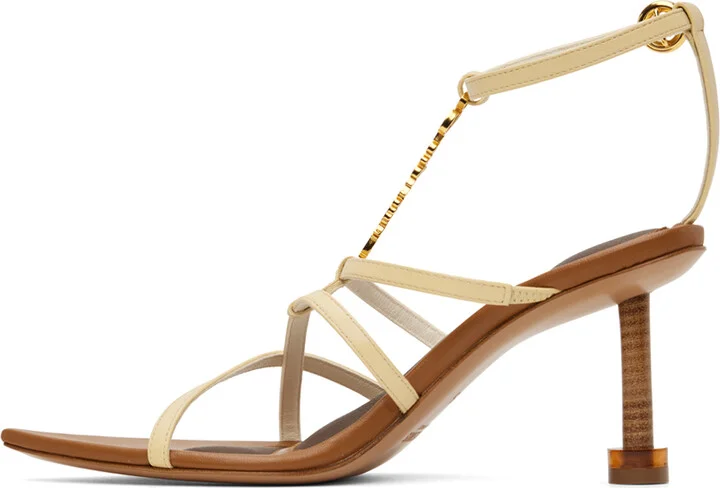 JACQUEMUS Off-White Le Raphia 'Les Sandales Pralu Hautes' Sandals - Image 3