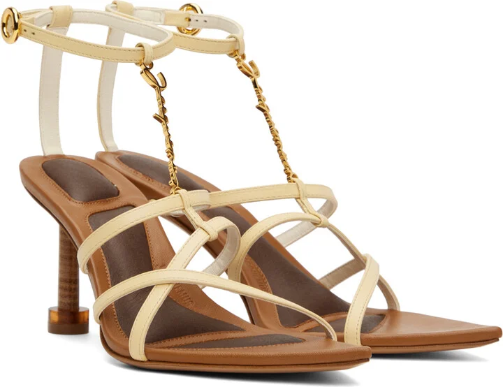 JACQUEMUS Off-White Le Raphia 'Les Sandales Pralu Hautes' Sandals - Image 4