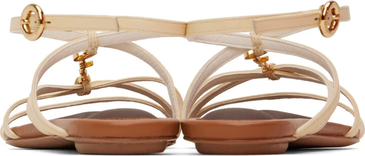 JACQUEMUS Off-White Le Raphia 'Les Sandales Pralu Plates' Sandals - Image 2
