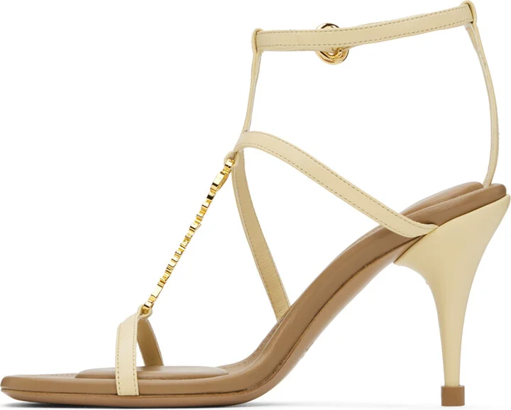 JACQUEMUS Off-White 'Les sandales Pralu' Heeled Sandals - Image 3