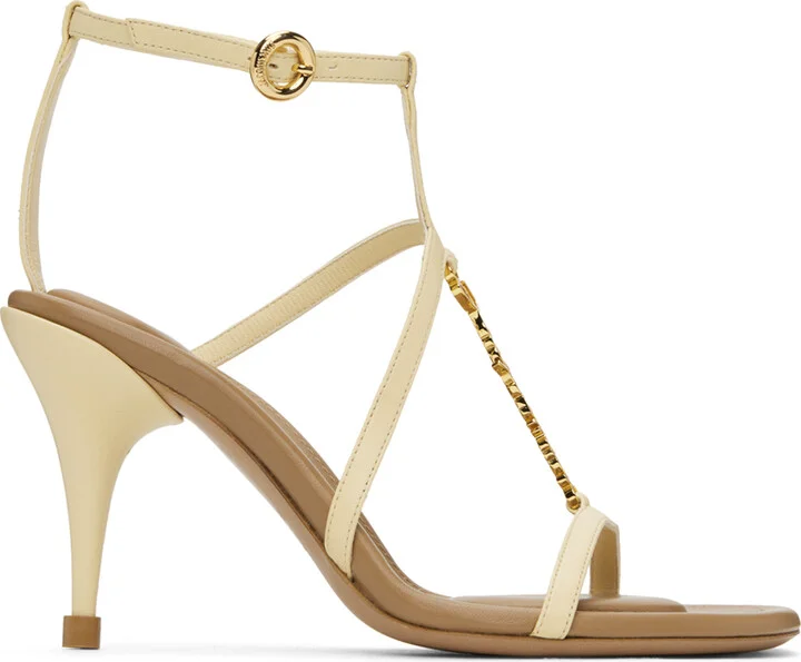 JACQUEMUS Off-White 'Les sandales Pralu' Heeled Sandals