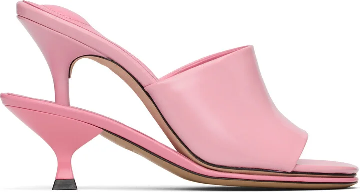 JACQUEMUS Pink 'The double mules' Heeled Sandals