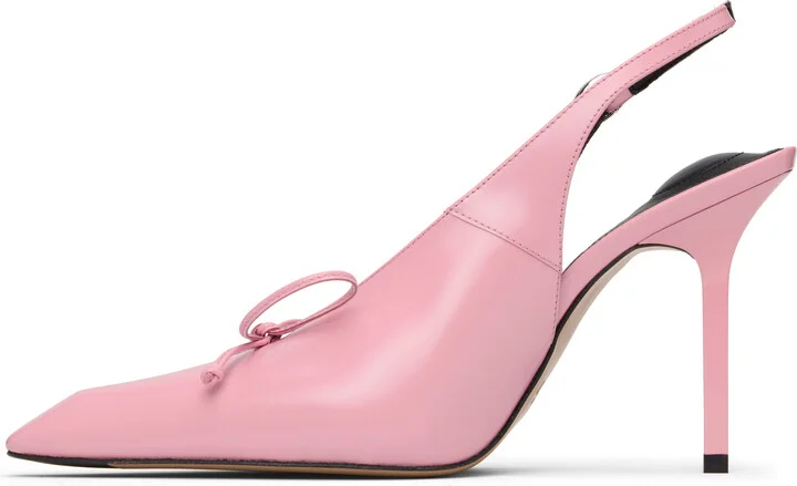 JACQUEMUS Pink 'The high Cubisto slingbacks' Heels - Image 3
