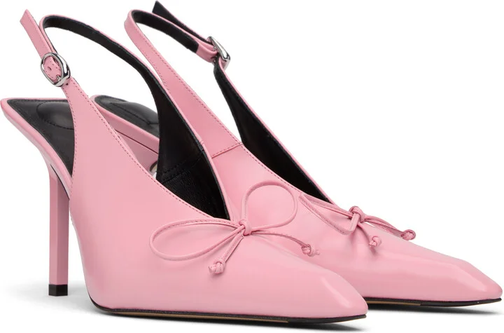 JACQUEMUS Pink 'The high Cubisto slingbacks' Heels - Image 4