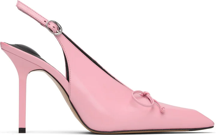 JACQUEMUS Pink 'The high Cubisto slingbacks' Heels