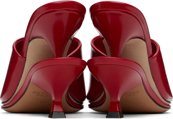 JACQUEMUS Red La Casa 'Les doubles mules' Heeled Sandals - Image 2