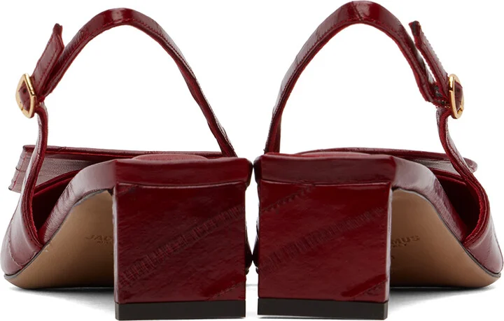 JACQUEMUS Red La Casa 'Les slingbacks Duelo basses' Heels - Image 2