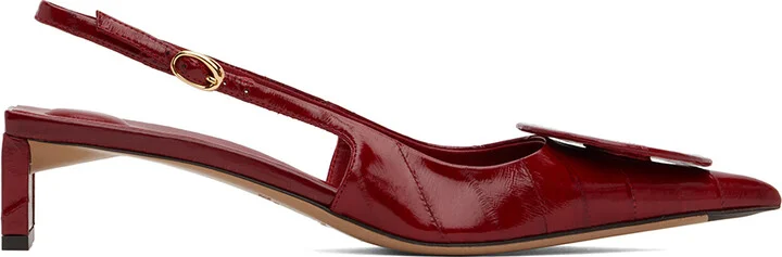 JACQUEMUS Red La Casa 'Les slingbacks Duelo basses' Heels