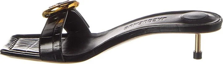 Jacquemus Regalo Basses Croc-Embossed Leather Sandal - Image 2