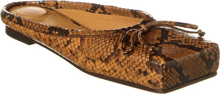 Jacquemus Snake-Embossed Leather Ballet Flat