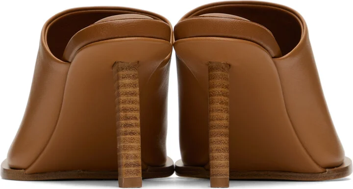 JACQUEMUS Tan 'Les mules rond carré' Heeled Sandals - Image 2