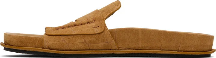 JACQUEMUS Tan Suede Loafer Sandals - Image 3