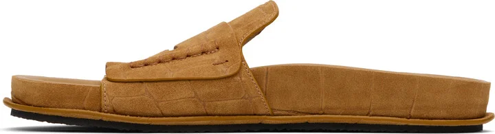 JACQUEMUS Tan Suede Loafer Sandals - Image 3