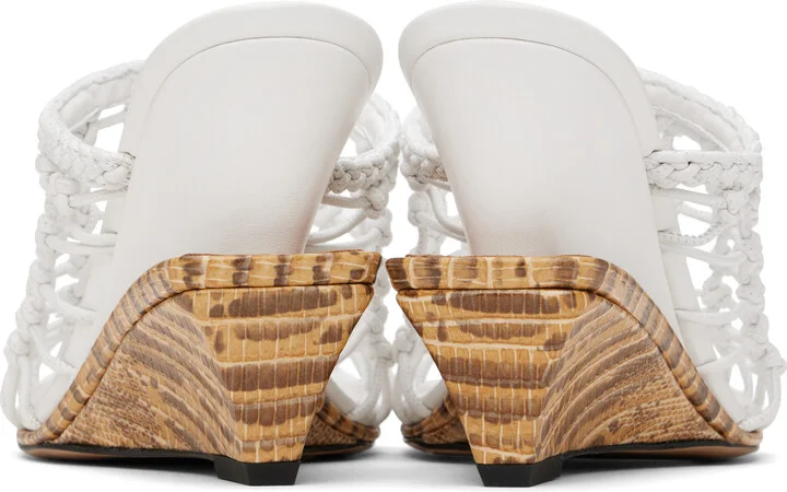 JACQUEMUS White & Beige La Croisière 'The double woven' Mules - Image 2
