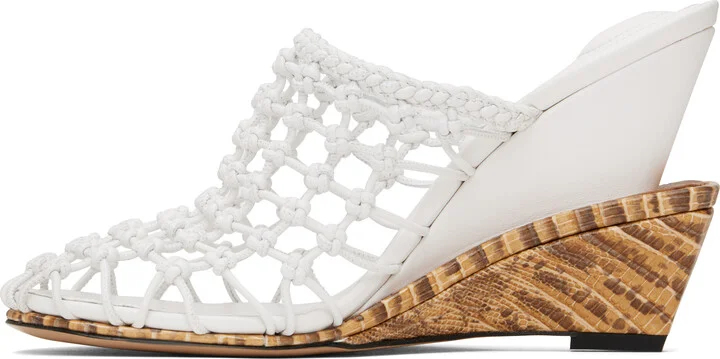 JACQUEMUS White & Beige La Croisière 'The double woven' Mules - Image 3