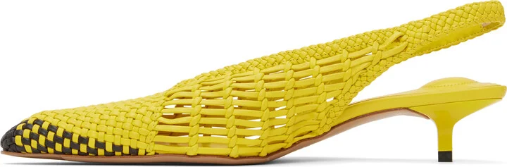 JACQUEMUS Yellow La Croisière 'The low Cubisto Banane' Heels - Image 3