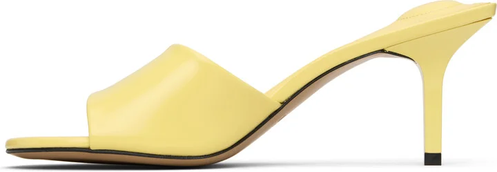 JACQUEMUS Yellow 'The Cubisto' Mules - Image 3