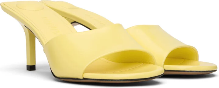 JACQUEMUS Yellow 'The Cubisto' Mules - Image 4