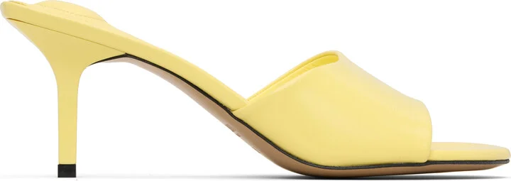 JACQUEMUS Yellow 'The Cubisto' Mules