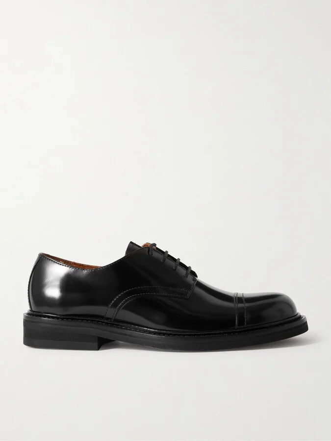 Jacques Glossed-Leather Derby Shoes
