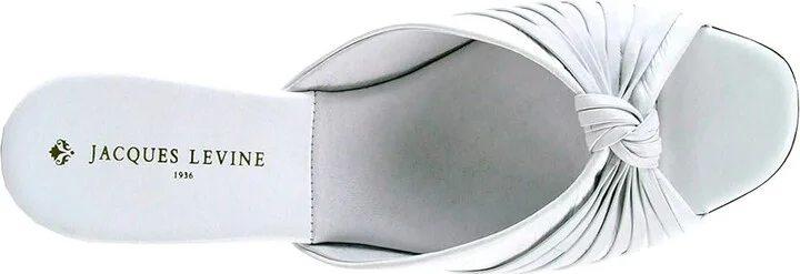 Jacques Levine Abby Women's Slippers White : 5.5 B, Leather - Image 2