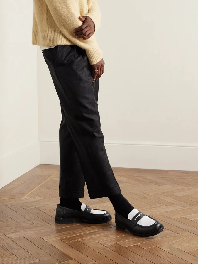 Jacques Two-Tone Leather Penny Loafers - Image 2
