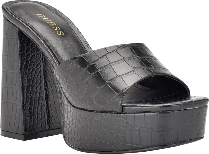 Jadah Reptile Embossed Platform Sandal