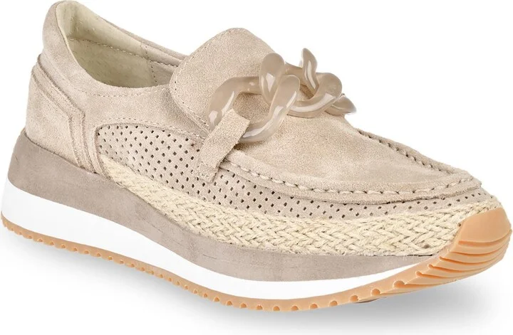 Jadah Womens Suede Wedge Loafers