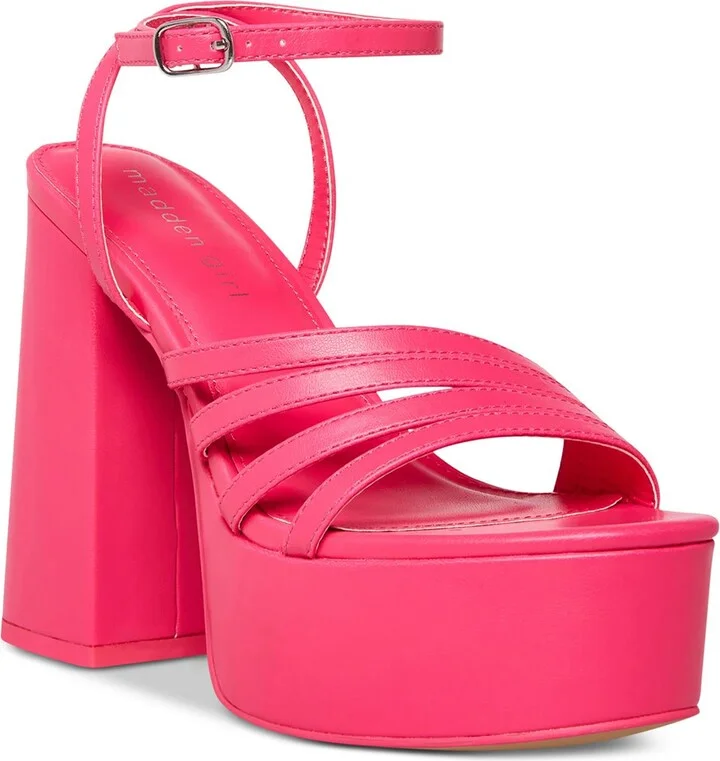 Jadda Womens Chunky Ankle Strap Platform Sandals