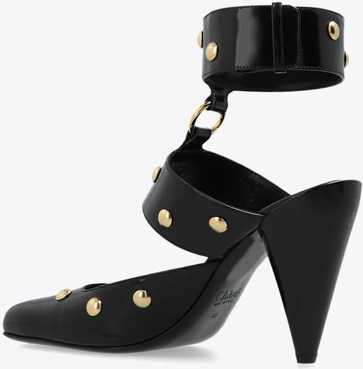 Jade 90 Studded Leather Pumps - Image 2