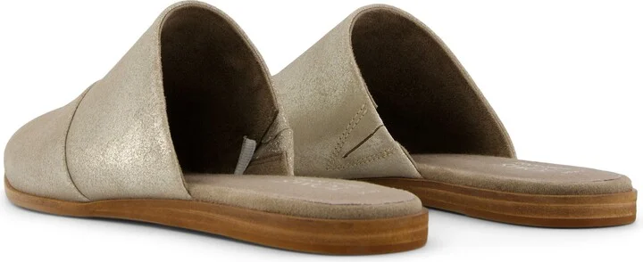 Jade Champagne Metallic Suede Flat - Image 4