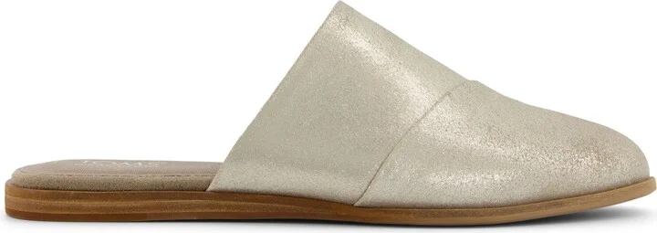 Jade Champagne Metallic Suede Flat