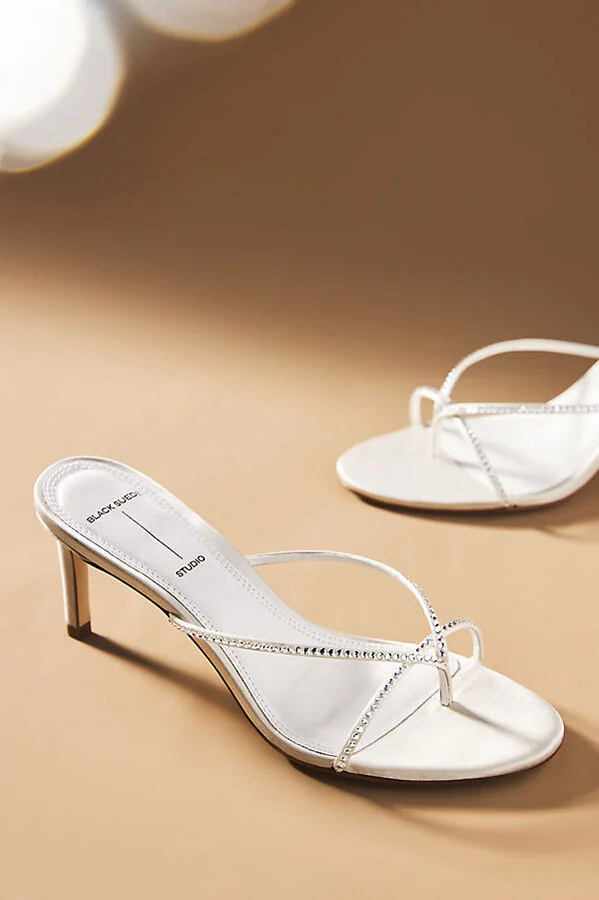 Jade Embellished Mule Heels - Image 2