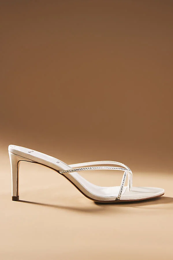 Jade Embellished Mule Heels