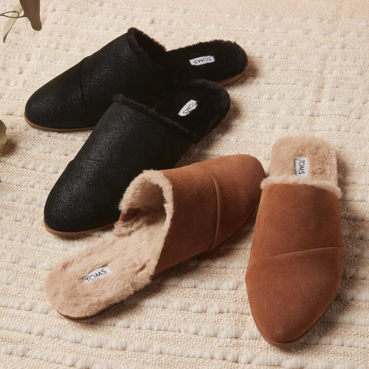 Jade Faux Fur Suede Flat - Image 2