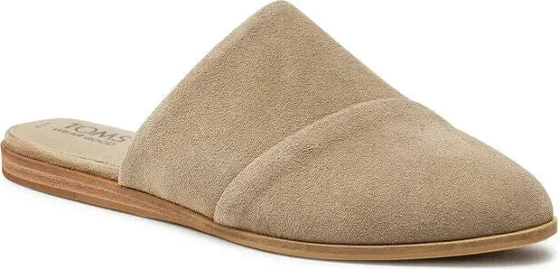 Jade Mule Women's Size 8 Dune Suede Pointed Toe Slide Slip on Shoes FZP055 (Dune,8)
