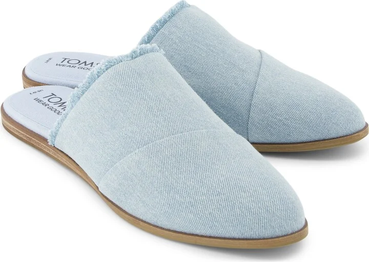 Jade Pastel Fringe Denim Flat - Image 3