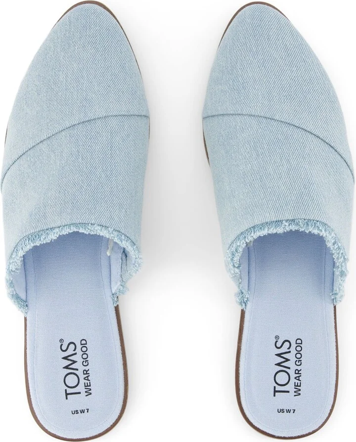 Jade Pastel Fringe Denim Flat - Image 5