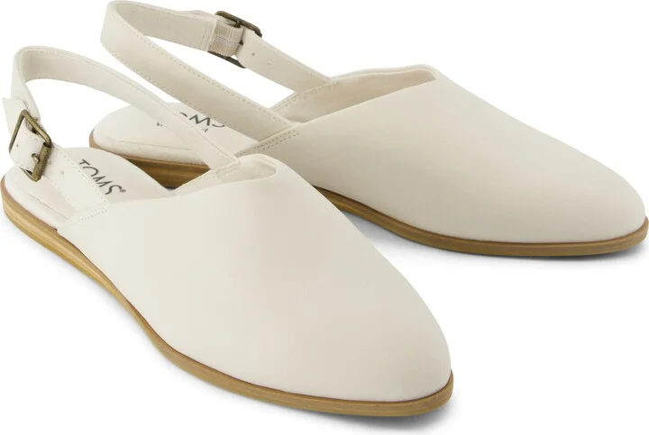 Jade Slingback Flat Light Sand Leather - Image 2