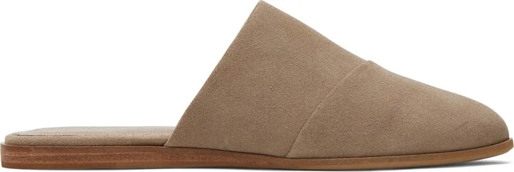 Jade Taupe Suede Slip On Flat - Image 2